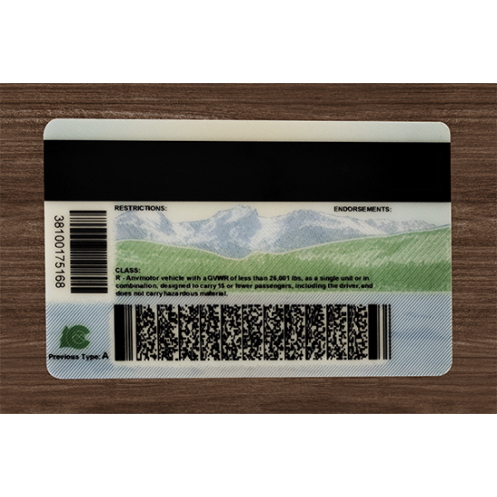 COLORADO FAKE DRIVER LICENSE